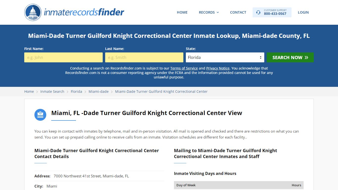 Miami-Dade Turner Guilford Knight Correctional Center ...